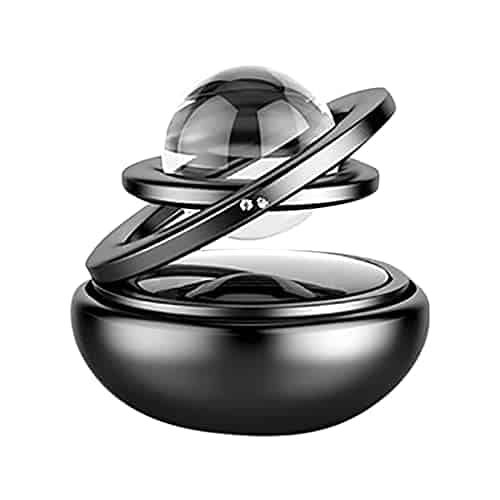 Car Solar Fragrance Double Ring Rotating with Glass Ball - Damini Shop